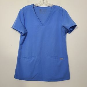 Figs Casma Three Pockets Scrubs Top Size L